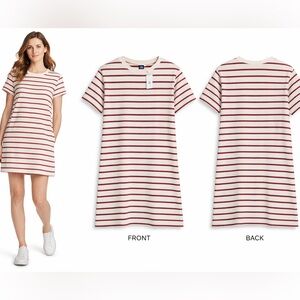 Gap Striped T-Shirt Short Dress-Red White Blue Short Sleeve Women’s Size L New